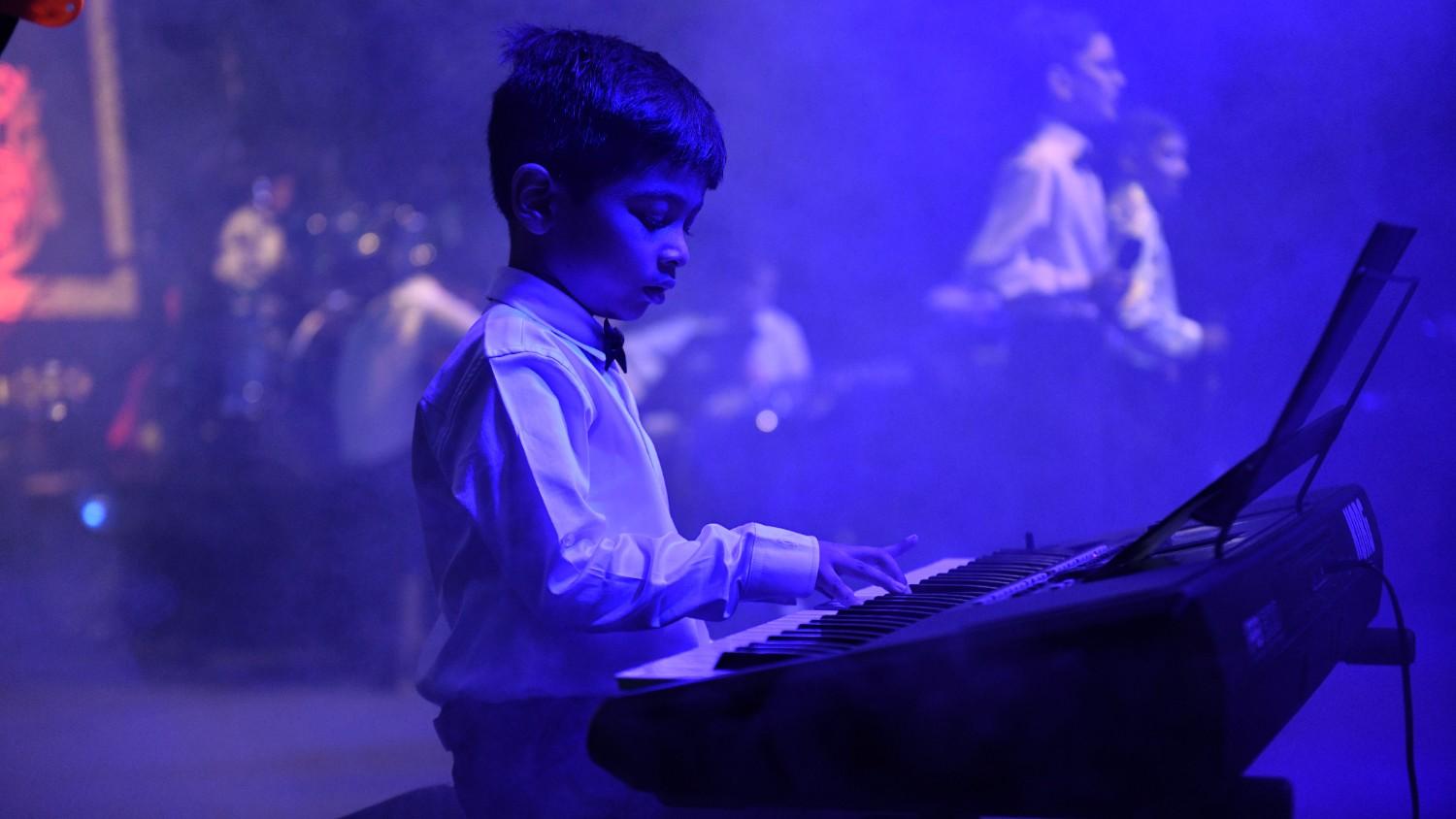 Student performing at Destiny Music Academy